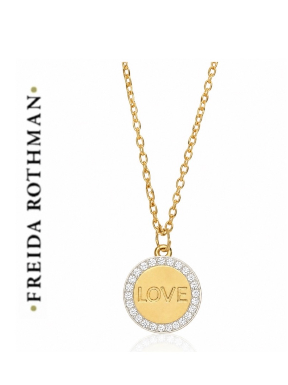 Freida Rothman FR SENTIMENTS THE LOVE PENDANT NECKLACE Gold and Silver